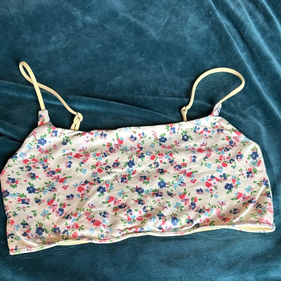 Anthropologie Other - Floral Bralette in Butter Yellow with Dainty Floral Print